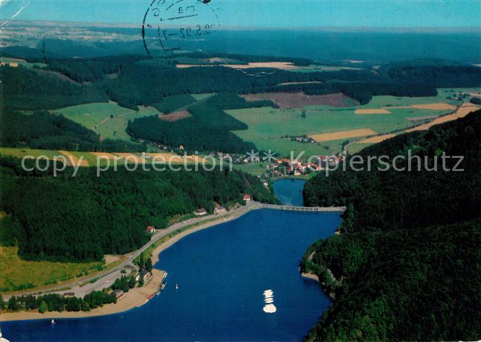 Diemelsee Staumauer Helminghausen Fliegeraufnahme