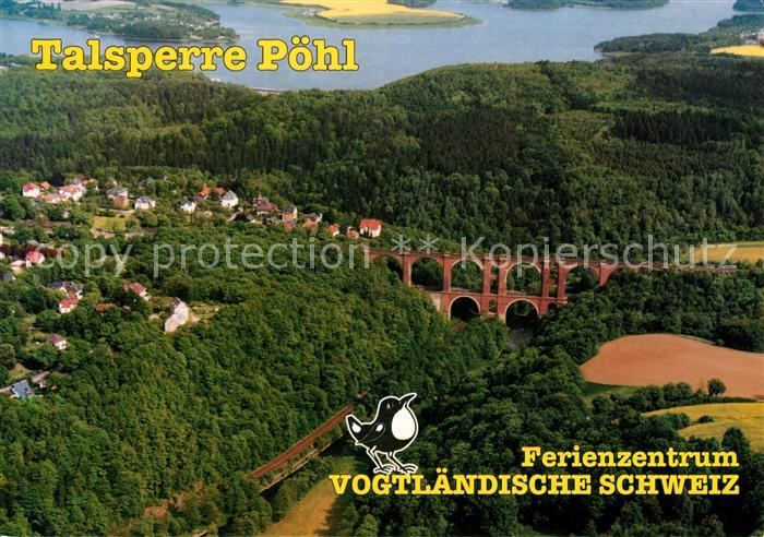 Poehl Vogtland Fliegeraufnahme Ferienzentrum Vogtlaendische Schweiz