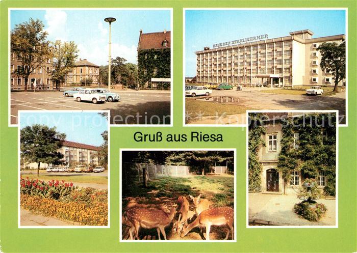 Riesa Sachsen Leninplatz Haus der Stahlwerker Rathaus