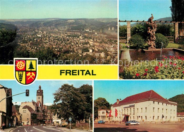 Freital Storchenbrunnen Dresdner Strasse Rathaus