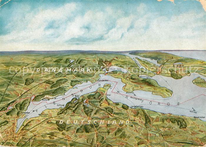 Flensburg Ortungskarte Gluecksburg Suederhaff