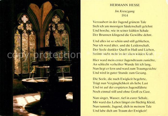 Maulbronn Zisterzienserkloster Brunnen Hesse-Gedicht