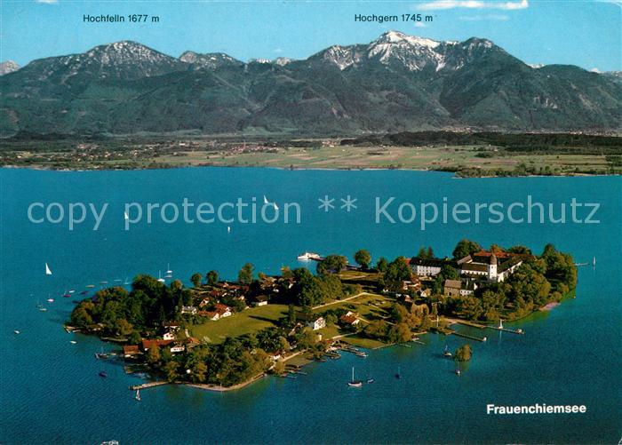 Frauenchiemsee Fliegeraufnahme Kloster Frauenwoerth Hochgern Hochfelln
