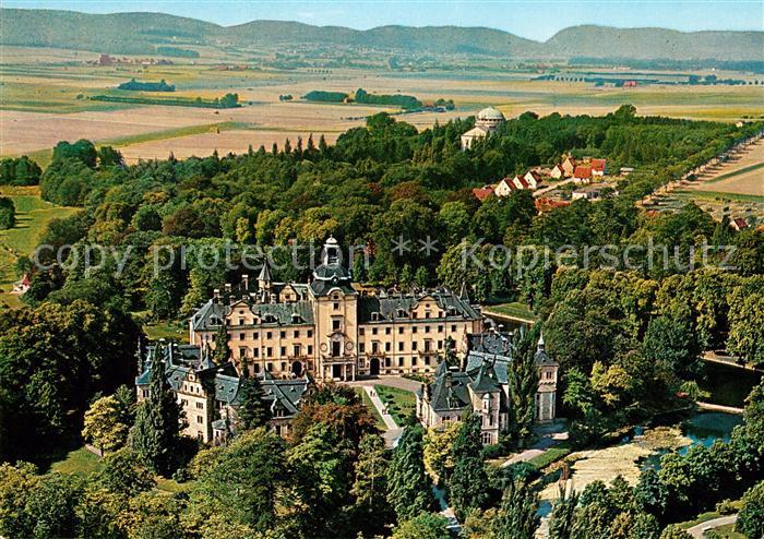 Bueckeburg Fliegeraufnahme Schloss Mausoleum Wesergebirge