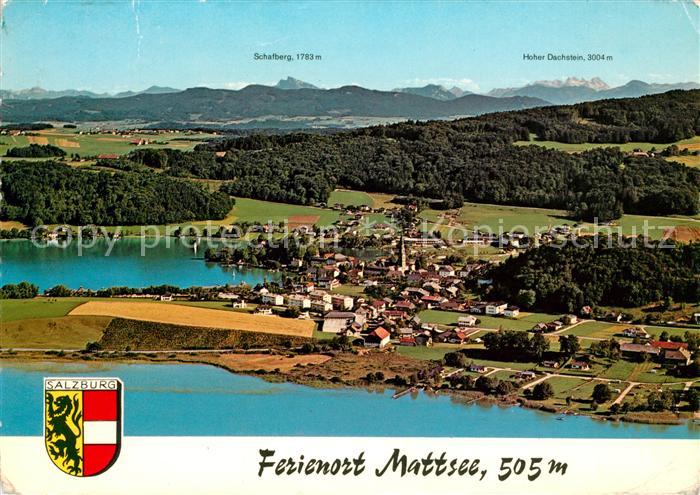 Mattsee Salzburg Fliegeraufnahme Schafberg Dachstein