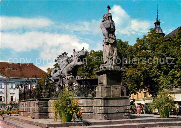 Klagenfurt Woerthersee Lindwurmbrunnen Neue Platz