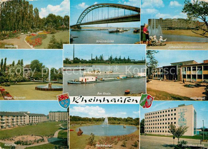 Rheinhausen Duisburg Sozialhaus HWR Hallenbad Johanniter-Krankenhaus