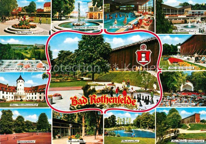 Bad Rothenfelde Neuen Gradierwerk -terrassen-Cafe Hs. Deutsch Krone