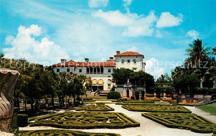 Miami Florida Fabulous Vizcaya Formal Gardens with the mansion