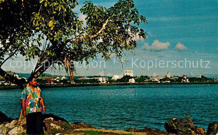 Apia Panorama Harbor and waterfront