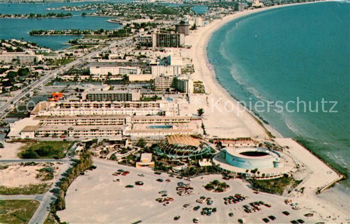 St Petersburg Florida Beach Shark World Gulf of Mexico aerial view