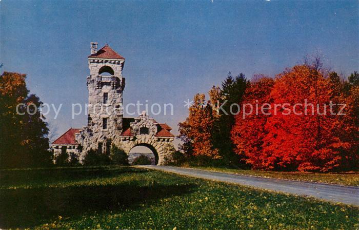 New Paltz Testimonial Gateway automn scene Lake Mohonk Mountain House