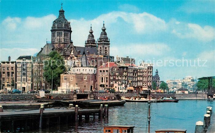 Amsterdam Niederlande Schreierstoren en Sint Nicolaaskerk Kirche
