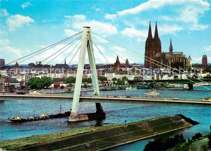 Koeln Rhein Severinsbruecke Koelner Dom
