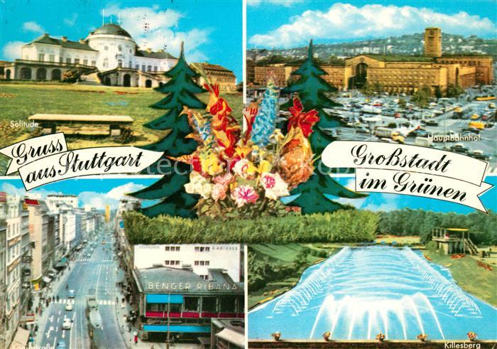 STUTTGART  CITY Schloss Solitude Hauptbahnhof Killesberg Wasserspiele Koenigstra