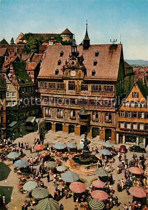 Tuebingen Marktplatz Rathaus