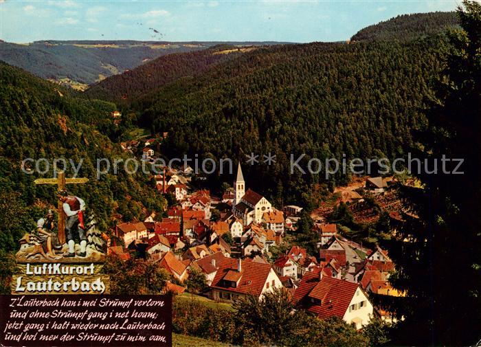 Lauterbach Schwarzwald Panorama Blick von der Steinbank Wegweiser Luftkurort