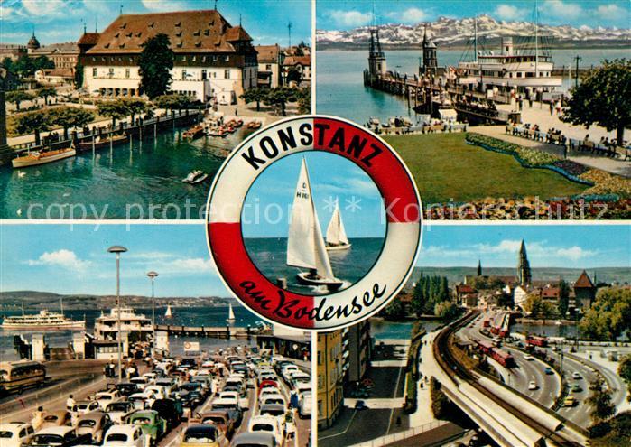 Konstanz Bodensee Hafen Autofaehre Segeln Rettungsring