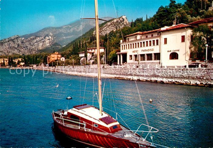 Torbole Lago di Garda Hotel Ristorante Paradiso Segelboot