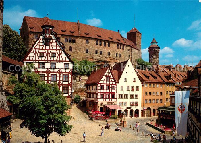 Nuernberg Albrecht Duerer Haus Altstadt Fachwerkhaus Kaiserburg
