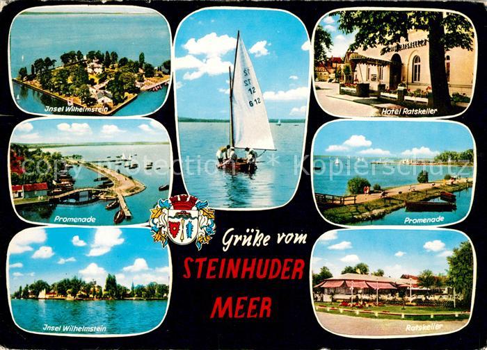 Steinhuder Meer Insel Wilhelmstein Promenade Hotel Ratskeller Segeln Wappen