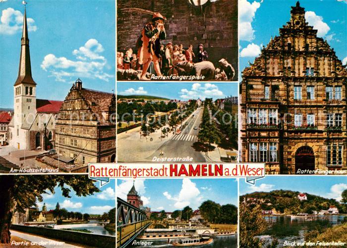 Hameln Weser Hochzeitshaus Historisches Gebaeude Weser Anleger Deisterstrasse Ra