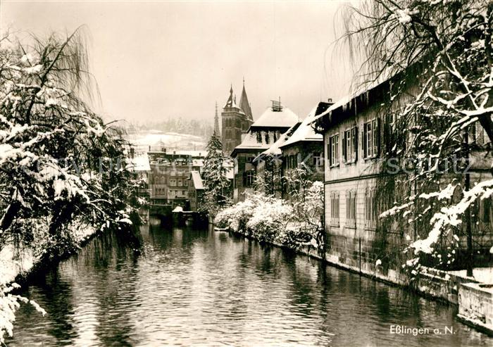 Esslingen Neckar Haeuserpartie am Neckar