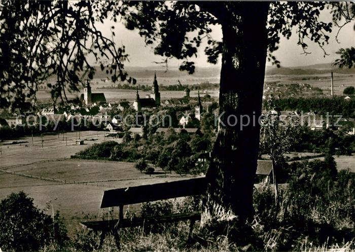 Crailsheim Ansicht vom Waldrand aus Ruhebank