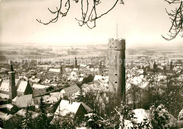 Ravensburg Wuerttemberg Blick von der Veitsburg zur Stadt Winterpanorama