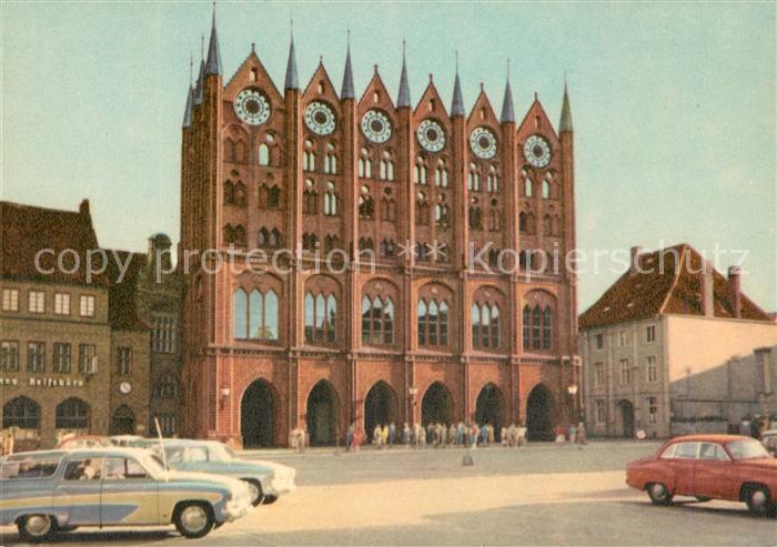 Stralsund Mecklenburg Vorpommern Rathaus 13. Jhdt. Historisches Gebaeude