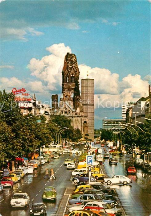 BERLIN CITY Kurfuerstendamm mit Kaiser Wilhelm Gedaechtniskirche