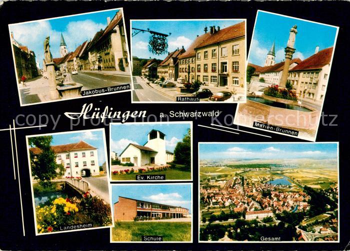 Huefingen Brunnen Rathaus Landesheim Schule Kirche Fliegeraufnahme