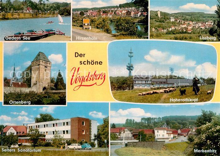 Vogelsberg Rhoen Gedern See Ortenberg Selters Sanatorium Hirzenhain Lissberg Hoh