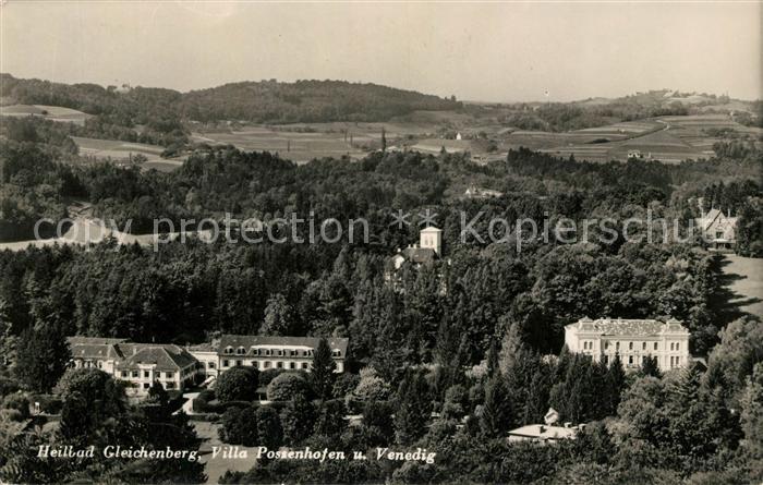 Bad Gleichenberg Panorama mit Villa Possenhofen und Venedig