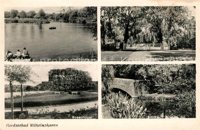 Wilhelmshaven Badesteg Stadtpark Ehrenfriedhof Bruecke Rosenhuegel