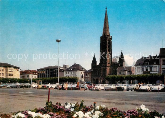 Saarlouis Grosser Markt mit Ludwigskirche