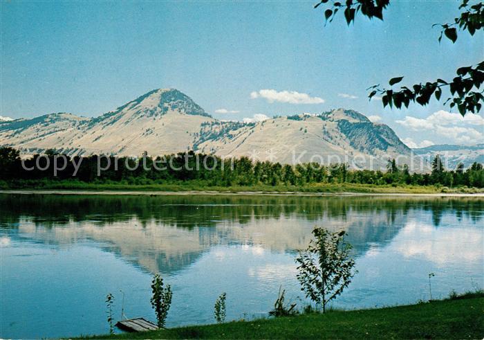 Kamloops Mount Peter and Mount Paul historic landmark along Thompson River
