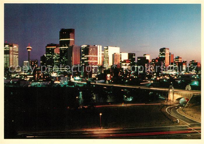 Calgary Skyline from across the Bow River at night