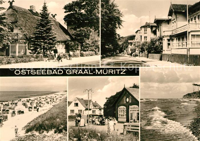 Graal-Mueritz Ostseebad Teilansichten Strand Milchbar Seestern