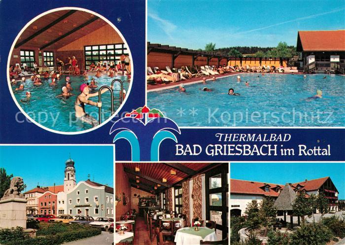 Bad Griesbach Rottal Thermalbad Ortsmotiv mit Kirche
