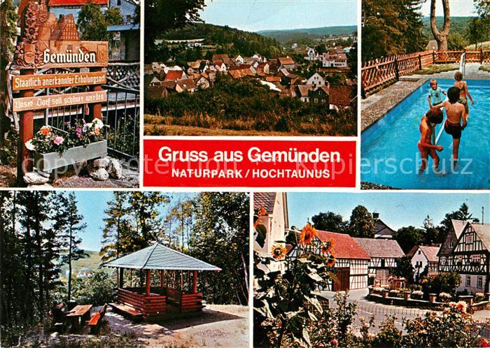 Gemuenden Taunus Gasthof Pension Zur Sonne Rastplatz Wassertreten Marktplatz Fac