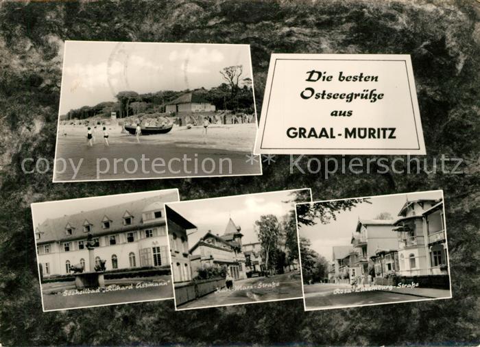Graal-Mueritz Ostseebad Strand Seeheilbad Richard Assmann Karl Marx Strasse Rosa