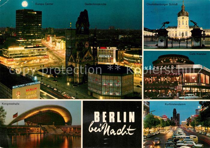 BERLIN CITY Europa Center Gedaechtniskirche Charlottenburger Schloss Cafe Kranz