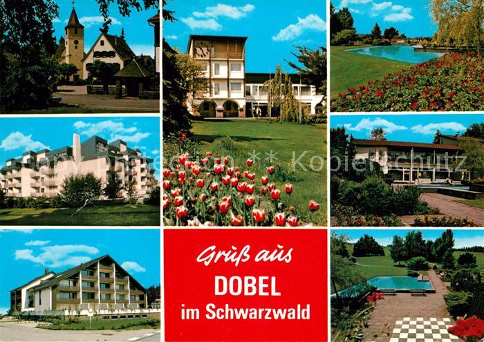 Dobel Schwarzwald Teilansichten Kirche Hotel Park Swimming Pool