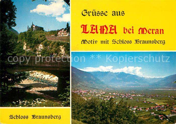Lana Meran Schloss Braunsberg Panorama Val d Adige Alpen