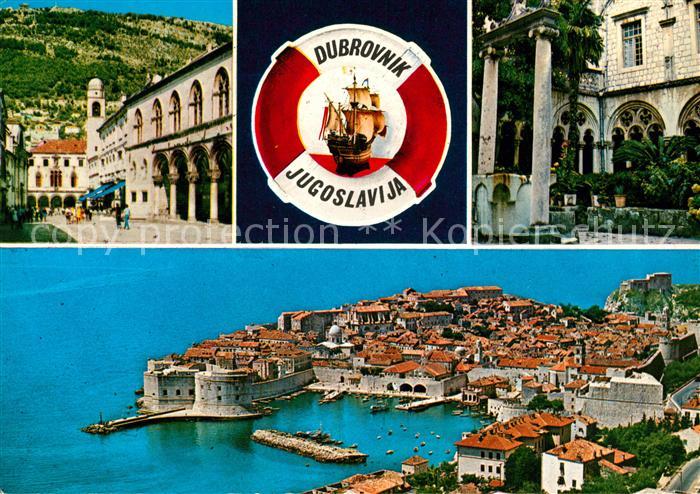 Dubrovnik Ragusa Innenstadt Altstadt Hafen Rettungsring Segelschiff