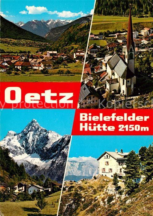 Oetz Gesamtansicht mit Alpenpanorama Bielefelder Huette Berghuette