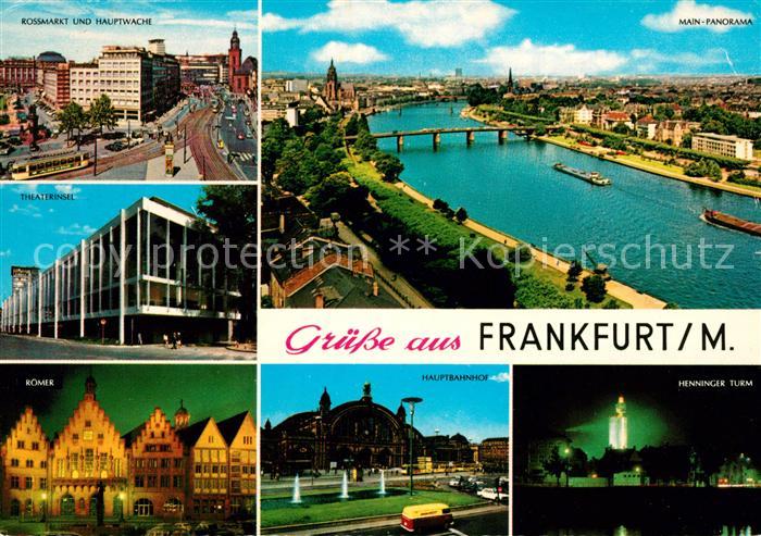 Frankfurt Main Rossmarkt Hauptwache Theaterinsel Roemer Hauptbahnhof Henninger T