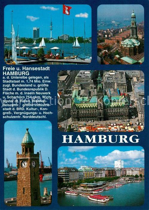 Hamburg Cafe Restaurant an der Alster Michaeliskirche der Michel Wahrzeichen Rat