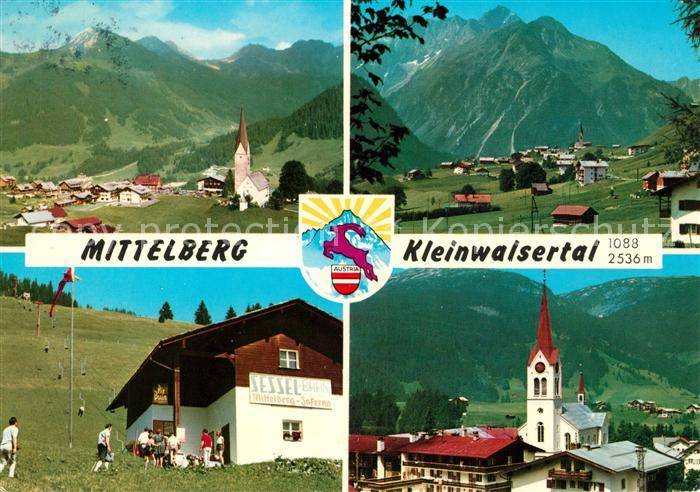 Mittelberg Kleinwalsertal Gesamtansicht mit Alpenpanorama Berghaus Sesselbahn Or